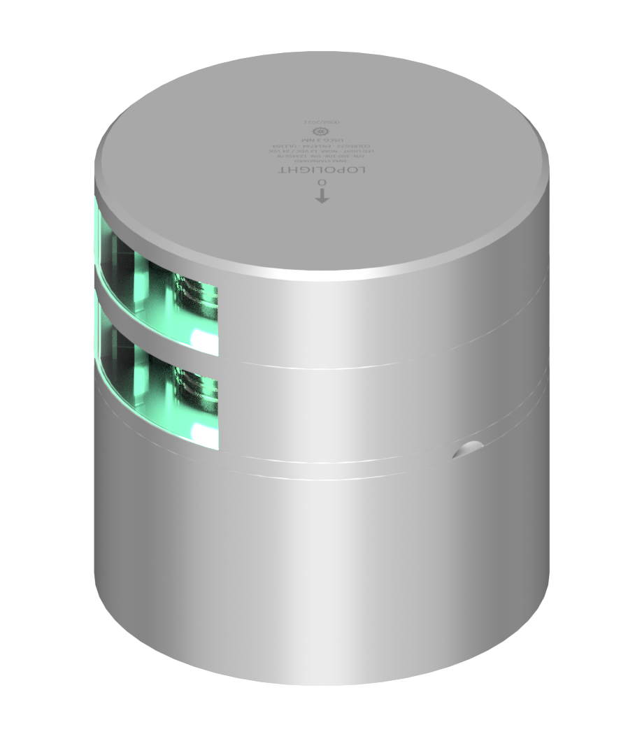 3nm 112,5° Green, dbl Starboard, silver anodized 3nm 112,5° Green, dbl Starboard, silver anodized